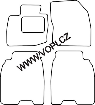 Textil-Autoteppiche Honda Civic 5 dvéřová 2006 - 2012 Carfit (1741)